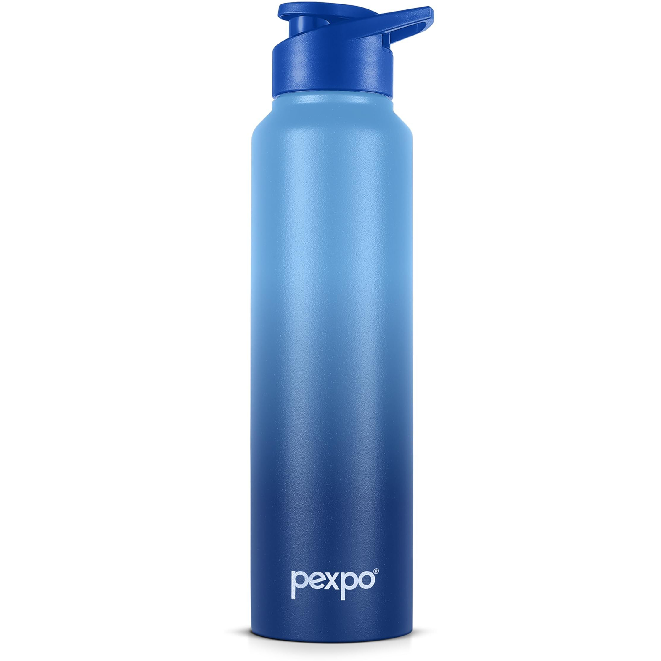 Pexpo Craft Pro Stainless Steel Sports/Fridge Water Bottle With Sipper Cap, 1000Ml, Blue-Denim Blue Ombre | Eco Friendly | Bpa Free | Water Bottle For Office,Gym, School, Yoga, Trekking, Adults & Kids