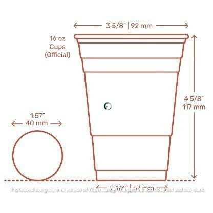 Adaamya - 20 Pcs - Easy Grip Reusable Drinking Party Cups For Iced Tea, Punch, Cocktail, Juice, Beer Pong Glasses - Red/White, 450 Milliliter (Pack Of 20 Pcs)