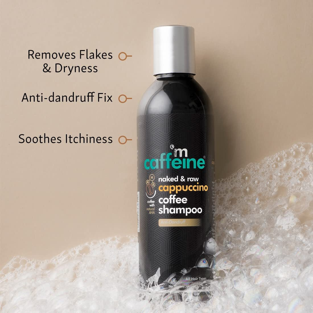 Mcaffeine Anti Dandruff Shampoo For Women & Men | Shampoo For Dry Scalp & Dandruff | Goodness Of Coffee, Natural Aha & Cinnamon | Sls & Paraben Free - 250Ml