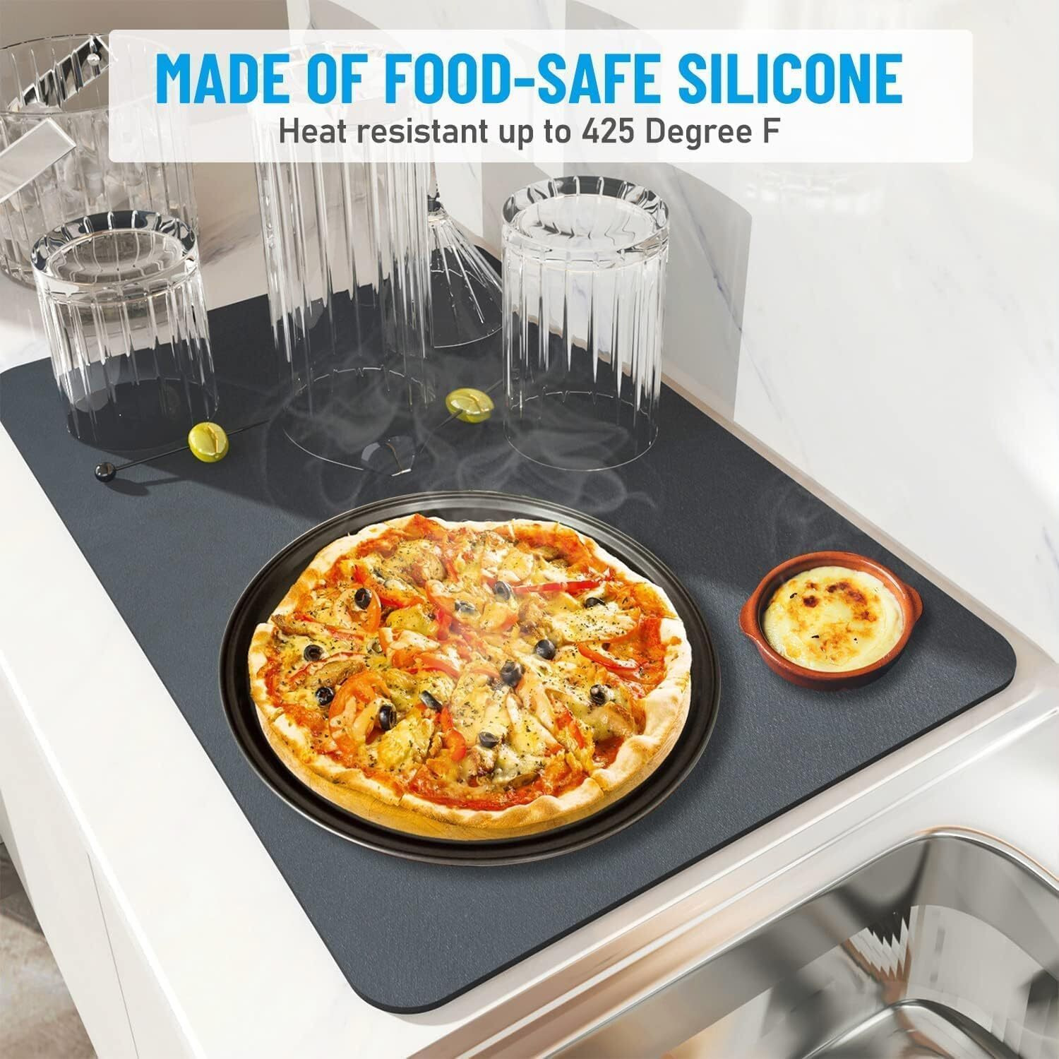 Home Skill Drying Mat For Kitchen Utensils Hide Stain Anti Quick Dry Water Absorbent For Kitchen Counter Coffee Bar Mat For Kitchen Dry Mat For Kitchen Place Mat (30*40 Cm) -Pack Of 2