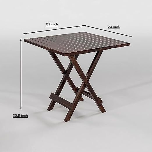 Vmdj Furniture Sheesham Wooden Coffee Color Portable Foldable 4 Seater Chair With Table Set Outdoor Balcony Garden Coffee Table Set Furniture With 1 Table And 4 Chairs Set