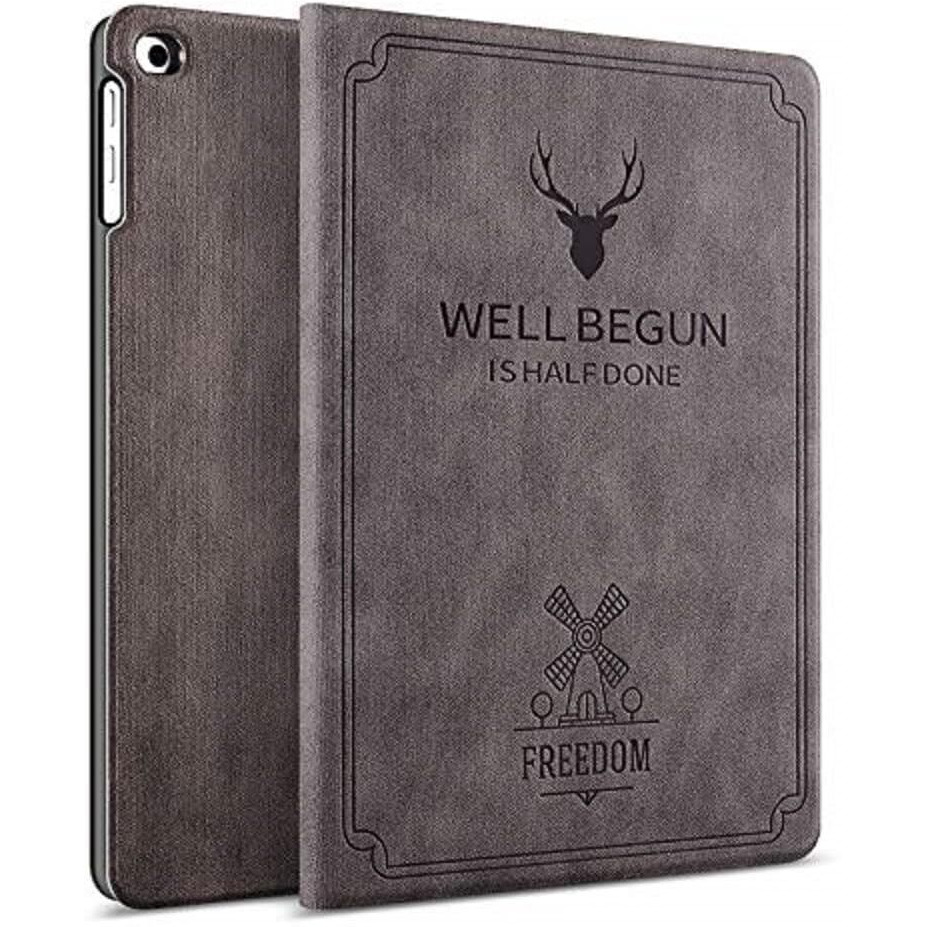 Proelite Smart Deer Flip Case Cover For Ipad 9.7 Inch 2018/2017 / Air 2 / Air 1 5Th/6Th Generation (A1822/A1823/A1893/A1954)-Coffee