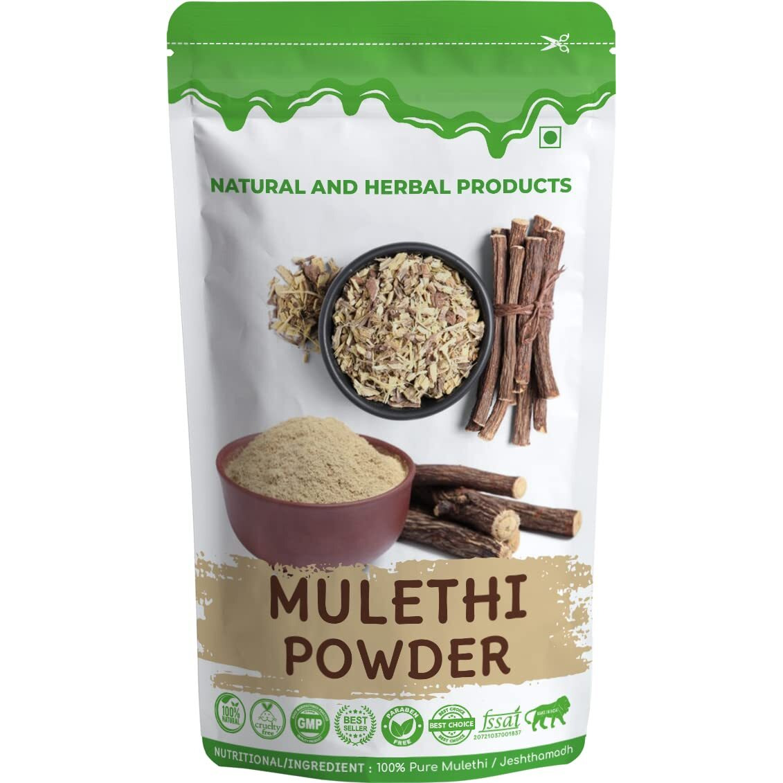 Organic Mulethi Powder For Eating, For Drinking, For Hair, For Skin Whitening, For Tea, For Face Pack, For Liquorice Powder For Skin Whitening For Face, Fro Yashtimadhu Powder Organic Face Skin