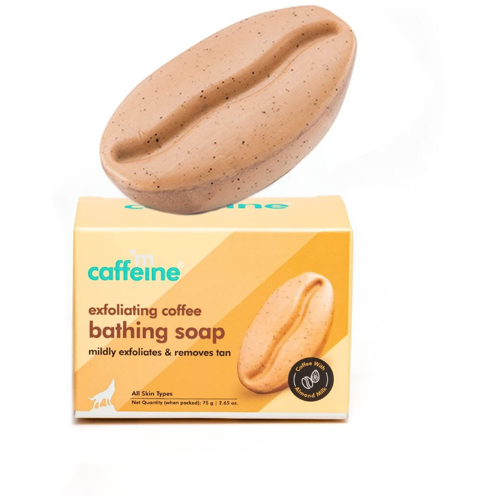 Mcaffeine Exfoliating Tan Removal Soap With Coffee, Almond Milk & Caramel | De Tan Bathing Soap |With Fresh Coffee Aroma For Both Women And Men