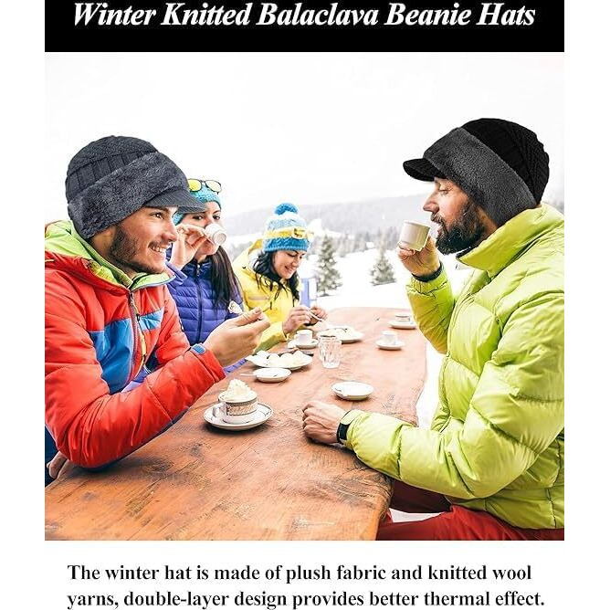 Nishiv Balaclava Face Mask - Knit Winter Hats For Women Men Adult, Cold Weather Ski Beanie Neck Gaiter Ears Cover Ninja Caps Outdoor Winter Cap (Multicolour)
