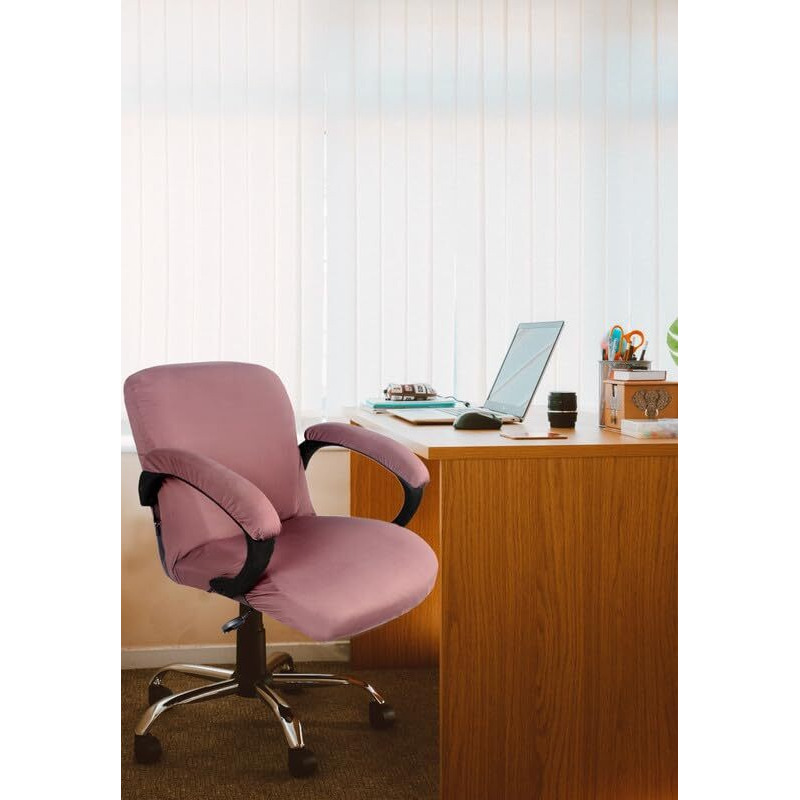 The Furnishing Tree Spandex Office Chair Cover With Handle Cover Coffee Set Of 6