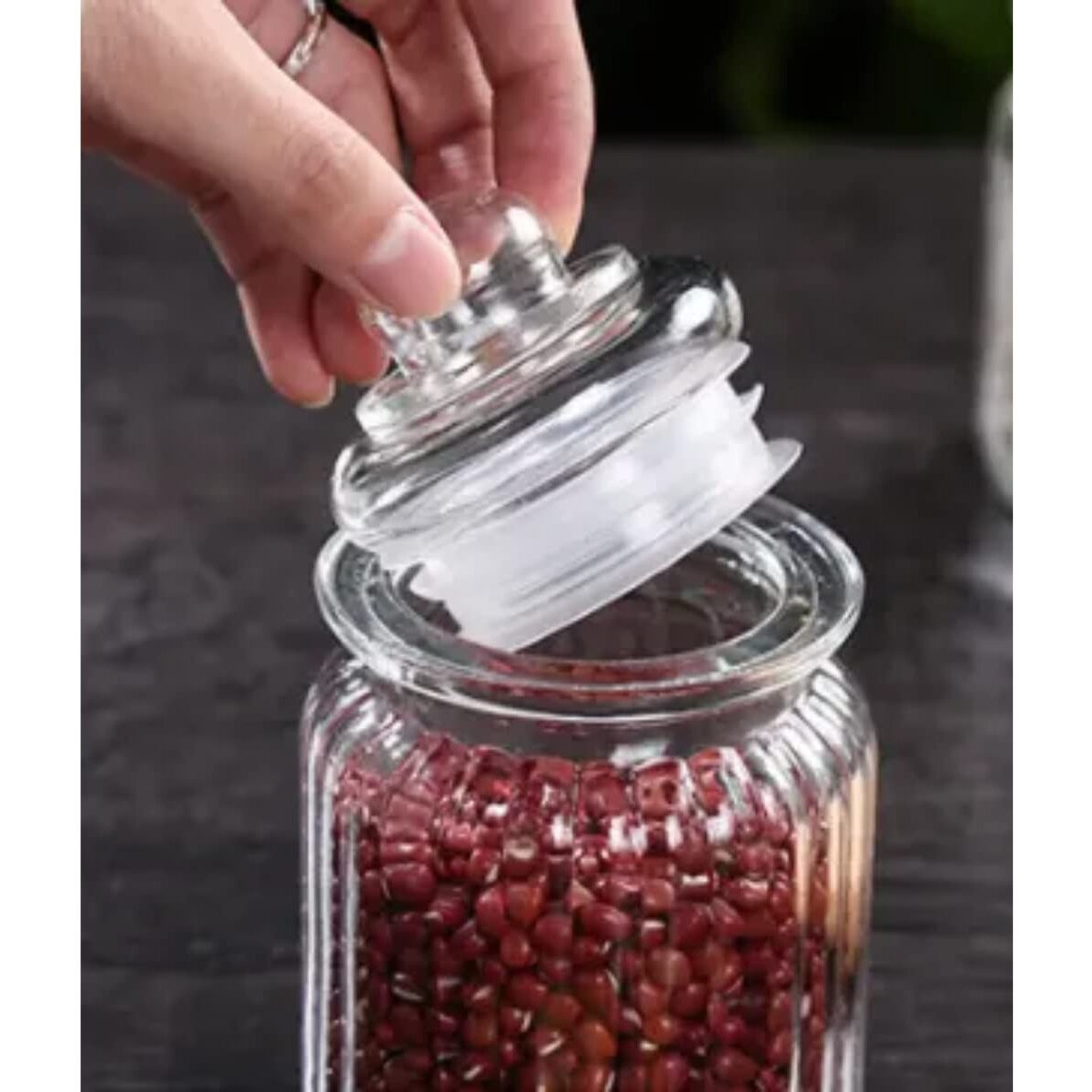 Muac Glass Container Jar With Lid For Kitchen Small Jars For Kitchen Storage Pop Jar Glass Jar Food Storage Containers For Storing Spices,Jam,Honey,Aachar,Sugar,Coffee Beans(350Mll)(12Pc),Transparent