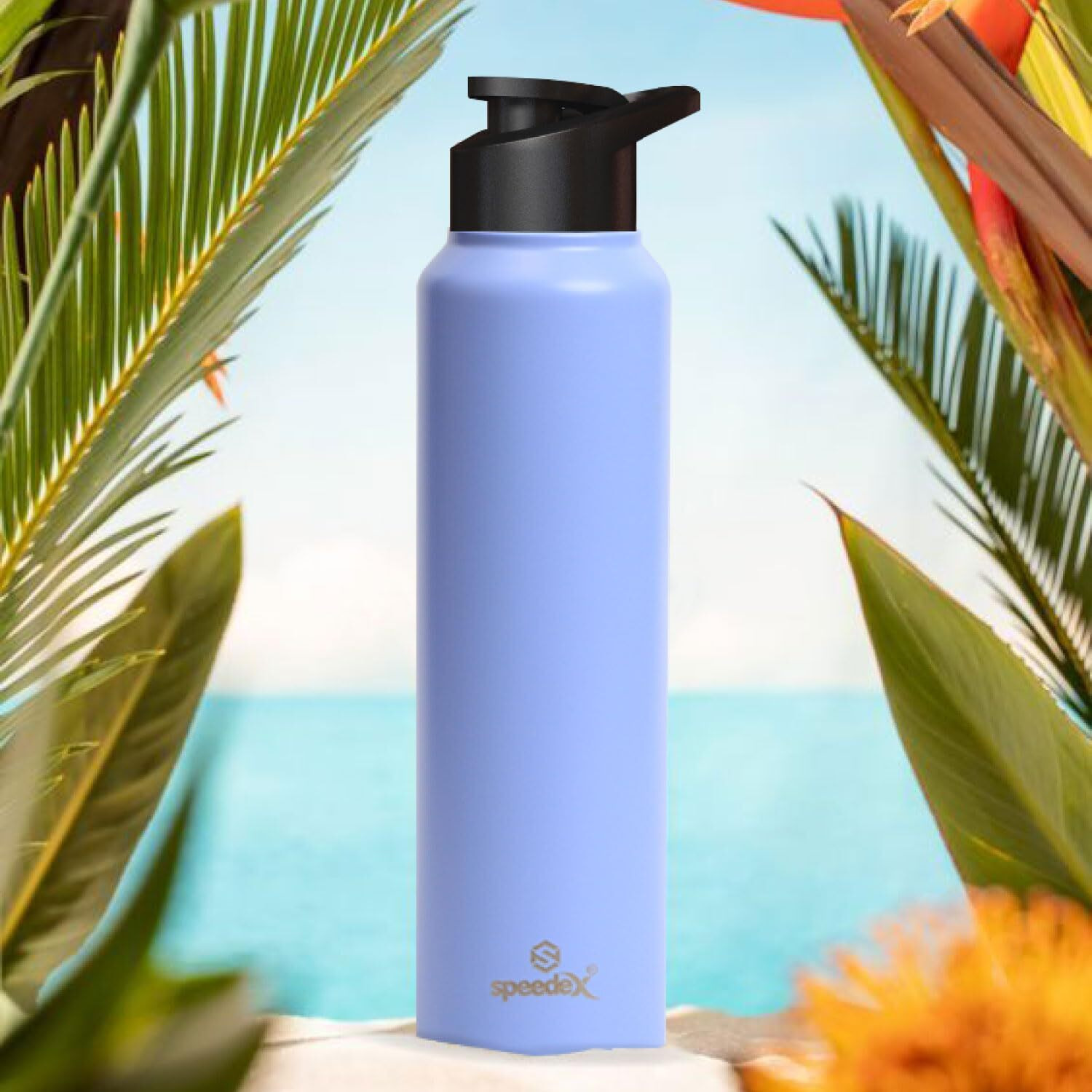 Speedex Stainless Steel Water Bottle 1 Litre, Leakproof Sipper Cap 1 Ltr, Pastel Purple, Bottles 1+ Litre For School, Gym, Office, Boys, Girls, Men, Women, Kids 1Ltr - 1000 Ml - Set Of 6