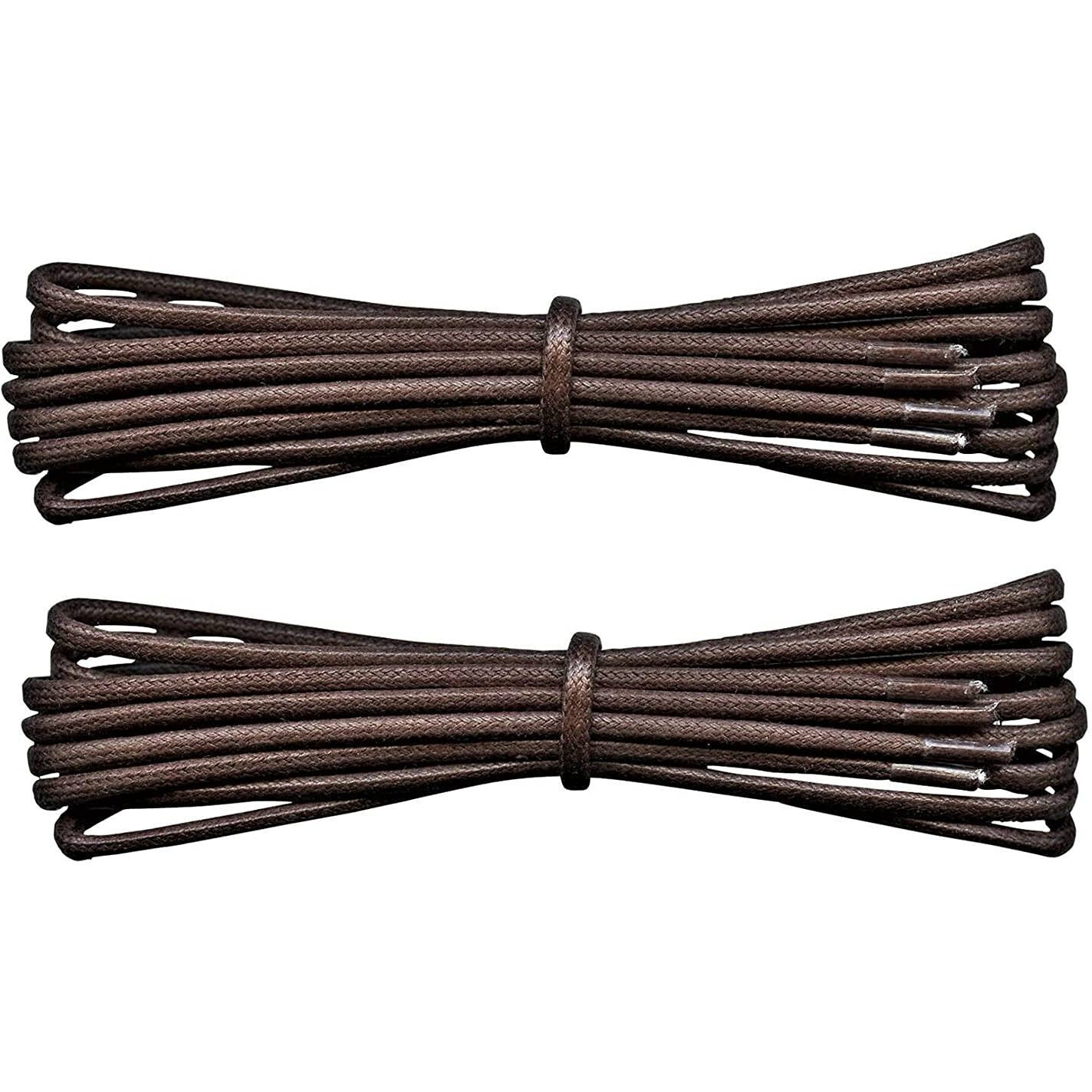 Lify Waxed Cotton Extra Thin Dress Round Shoelaces For Formal Shoes, Available In 60Cm (23.62'') & 80Cm (31.5'') - 2 Pair Pack (Coffee (Dark Brown), 60Cm (23.62'' Inch))