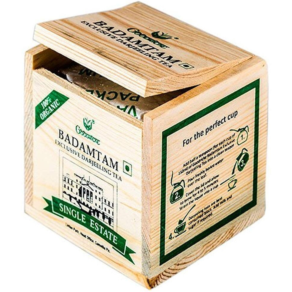 Goodricke Badamtam Darjeeling Tea - 100 Gm (Pack Of 5) | 100% Organic And Natural Premium Whole Leaf | Single Estate | Black Tea | Peach Flavoury | Sweet Lasting Aftertaste