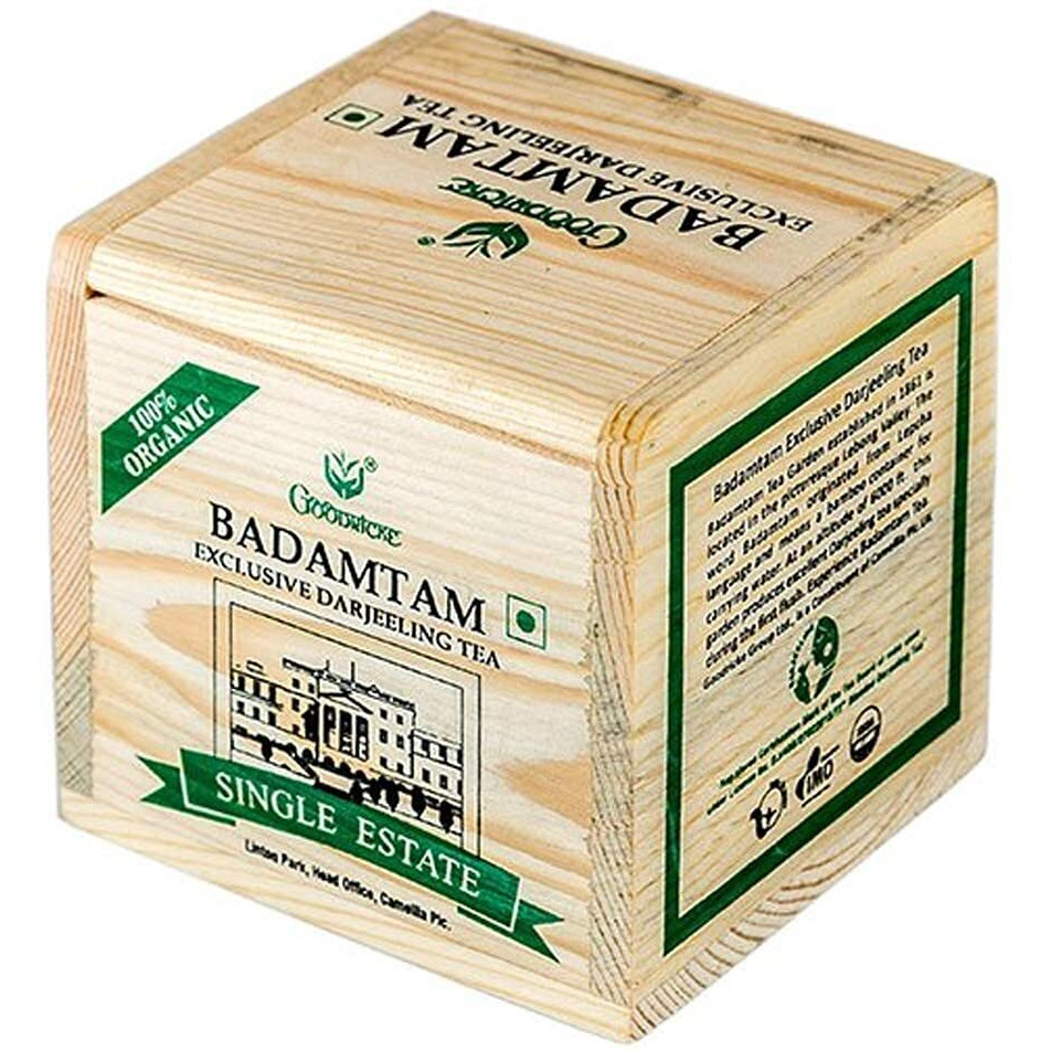 Goodricke Badamtam Darjeeling Tea - 100 Gm (Pack Of 5) | 100% Organic And Natural Premium Whole Leaf | Single Estate | Black Tea | Peach Flavoury | Sweet Lasting Aftertaste