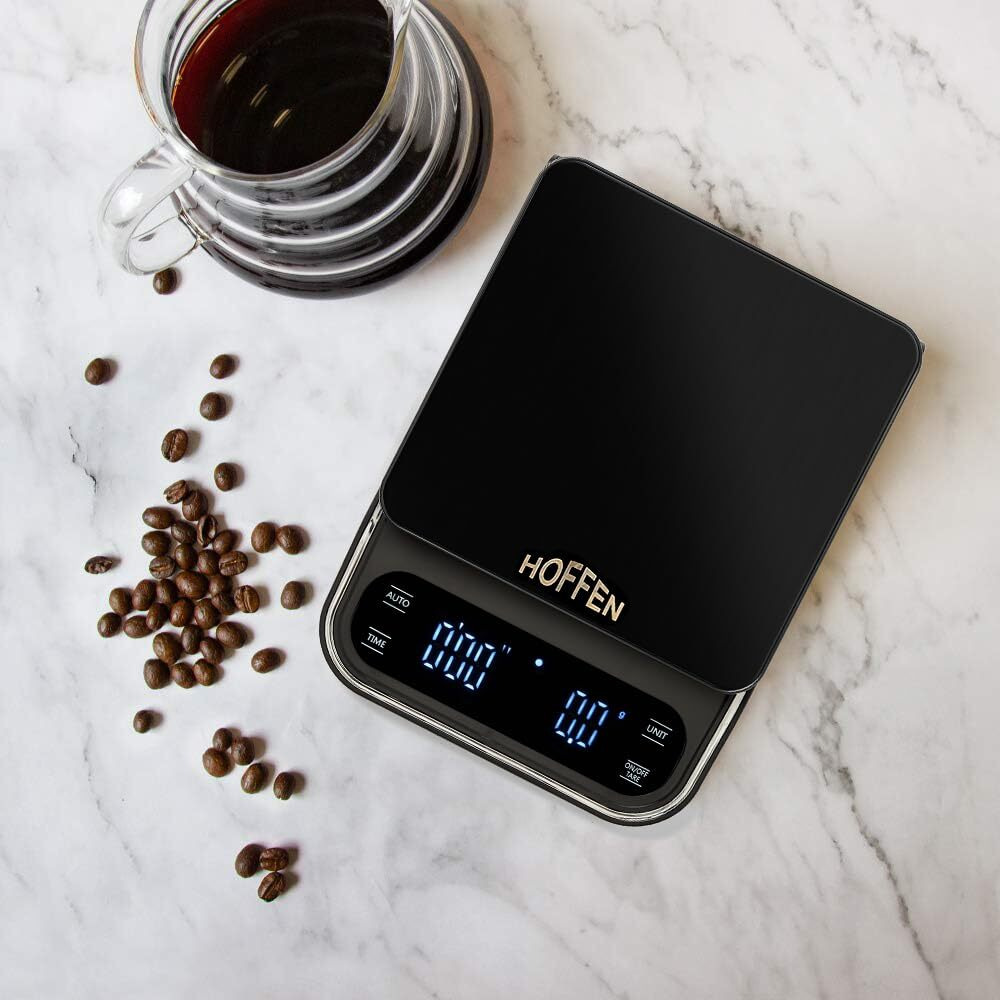Hoffen Digital Kitchen/Coffee Weighing Scale, Weight Machine With Timer For Use Of Accurate Taste Of Coffee Every Time For Coffee Lovers, 2 Year Warranty & Battery Included