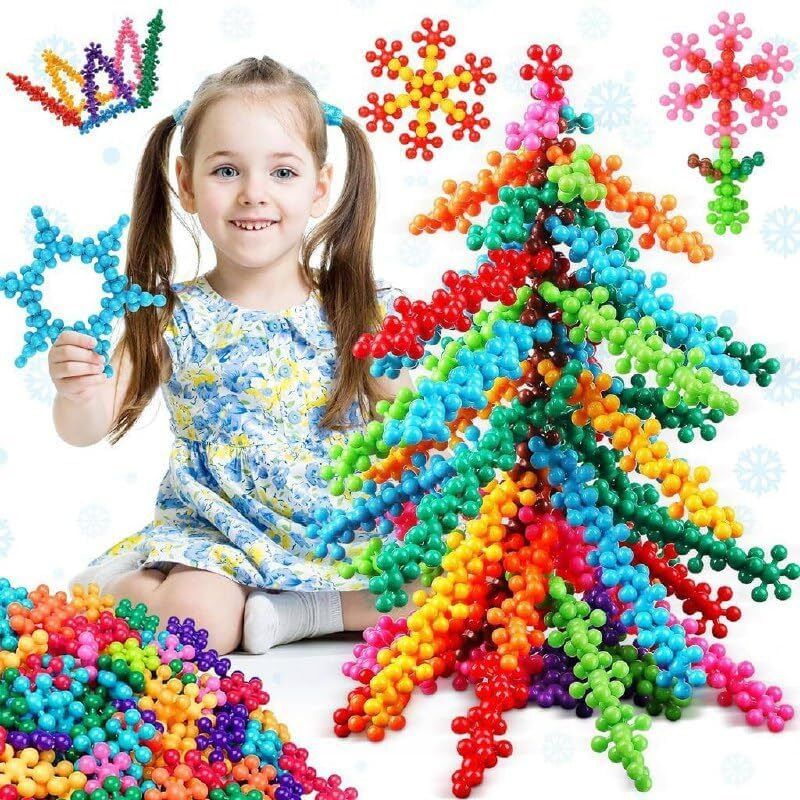 Ferio 100 Pcs Star Shaped, Star Block Interlocking Blocks Colorful Star Building Blocks Educational Construction Blocks For Kids Stem Toys (Multicolor, 100Pcs) For 3+ Year