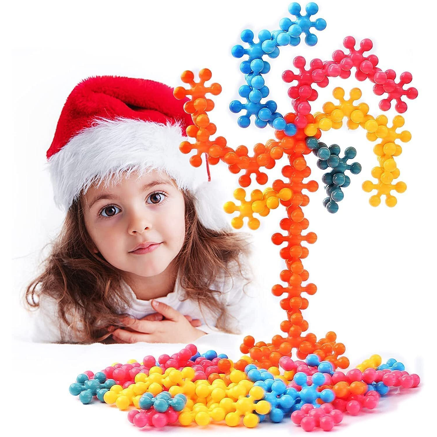Ferio 100 Pcs Star Shaped, Star Block Interlocking Blocks Colorful Star Building Blocks Educational Construction Blocks For Kids Stem Toys (Multicolor, 100Pcs) For 3+ Year
