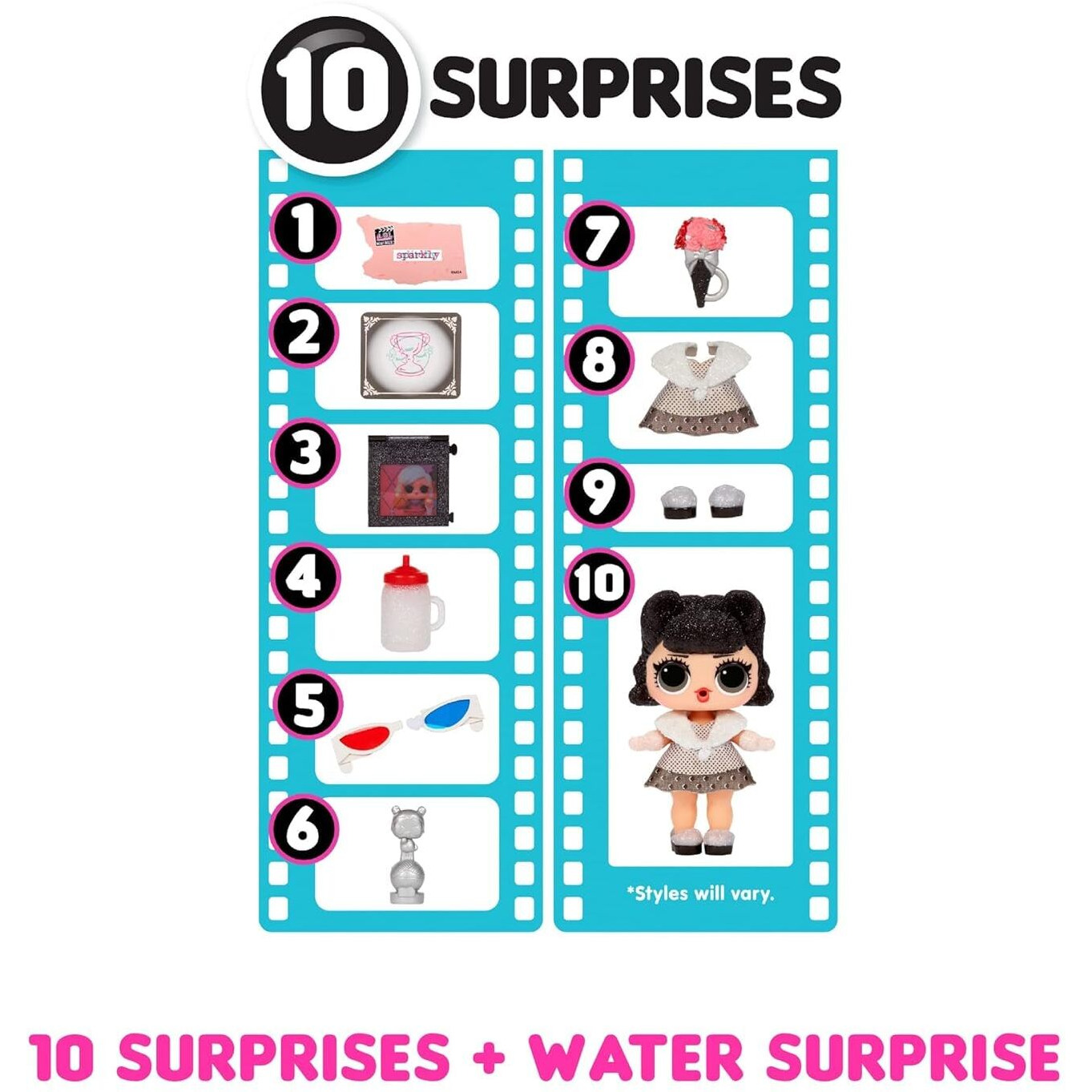 Toy Garrage L*O*L Surprise Movie Magic Dolls With 10 Surprises Including Limited Edition Doll, Film Scenes, Movie Prop Accessories, Color Change Gift For Kids, Toys For Girls Boys Ages 4+ Years