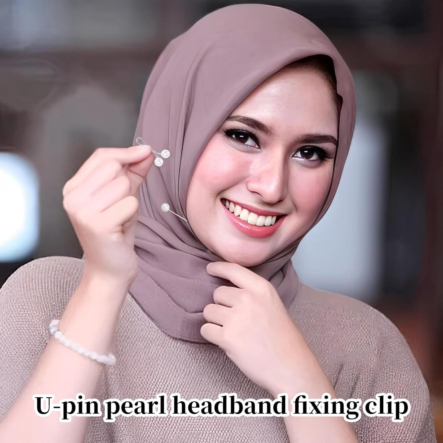 Yptc Hijab Pins Cute Crystal Rhinestone Ball Pearl Brooch Pins Headscarf Shawl Scarf Muslim Hijab Scarf Clips Safety Pins Buttons Wedding Dress Decorative 12 (Hijab Silver Button)