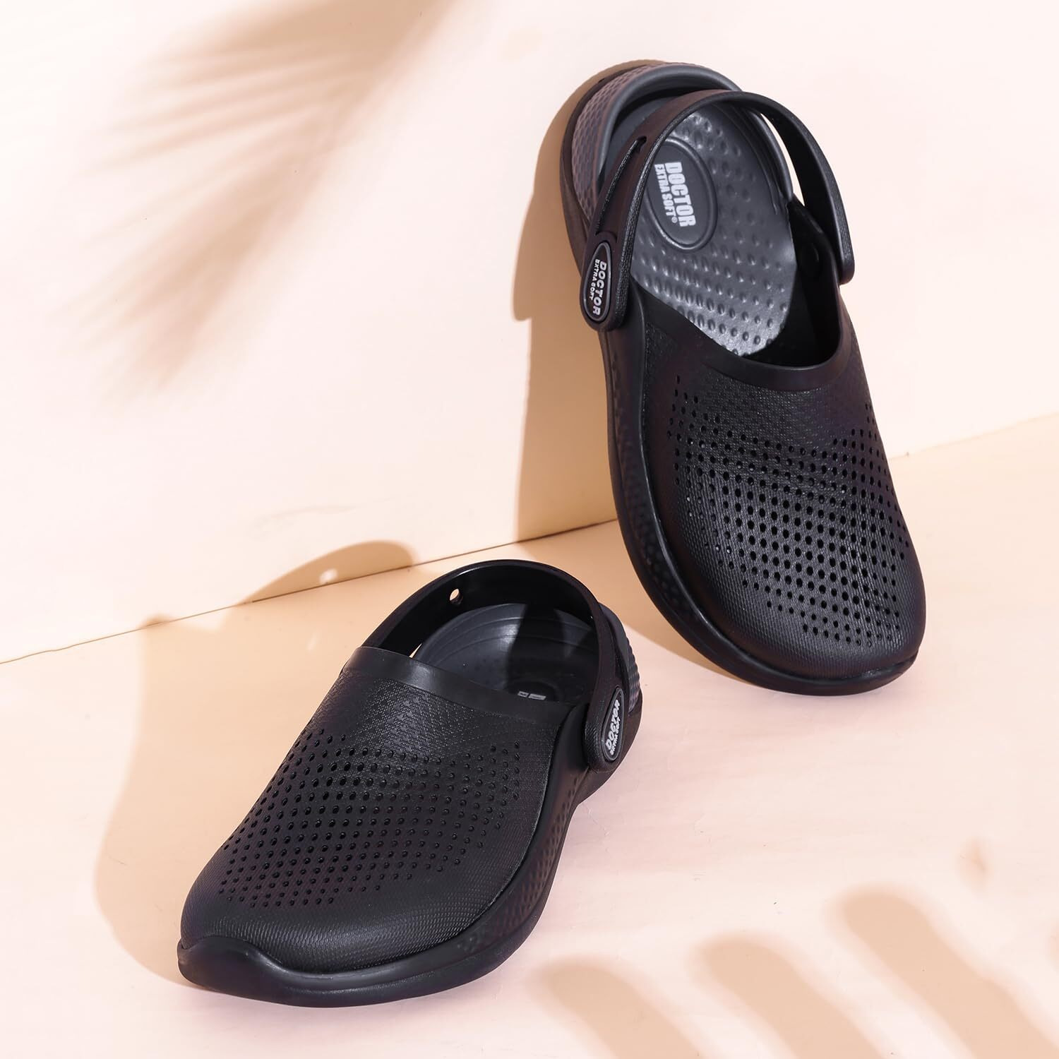 Doctor Extra Soft Men's Classic Casual Sports Clogs/Sandals With Adjustable Back Strap For Adult | Comfortable & Lightweight| Stylish & Anti-Skid| Waterproof & Everyday Use Mules For Gents/Boys D-513