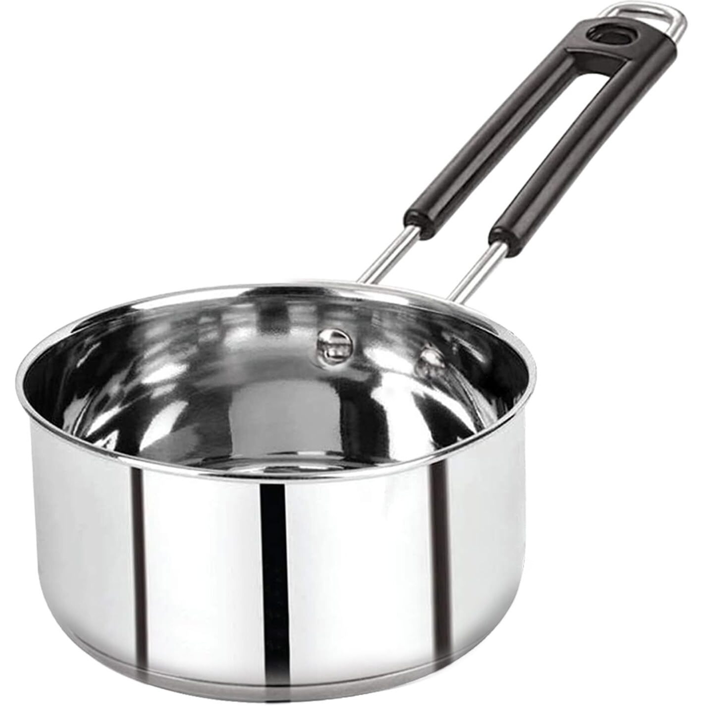 Panca Stainless Steel Sauce Pan, Tea Pan, Milk Pan Heavy Guage 1.5 Litre (Induction And Gas Stove Friendly), Silver
