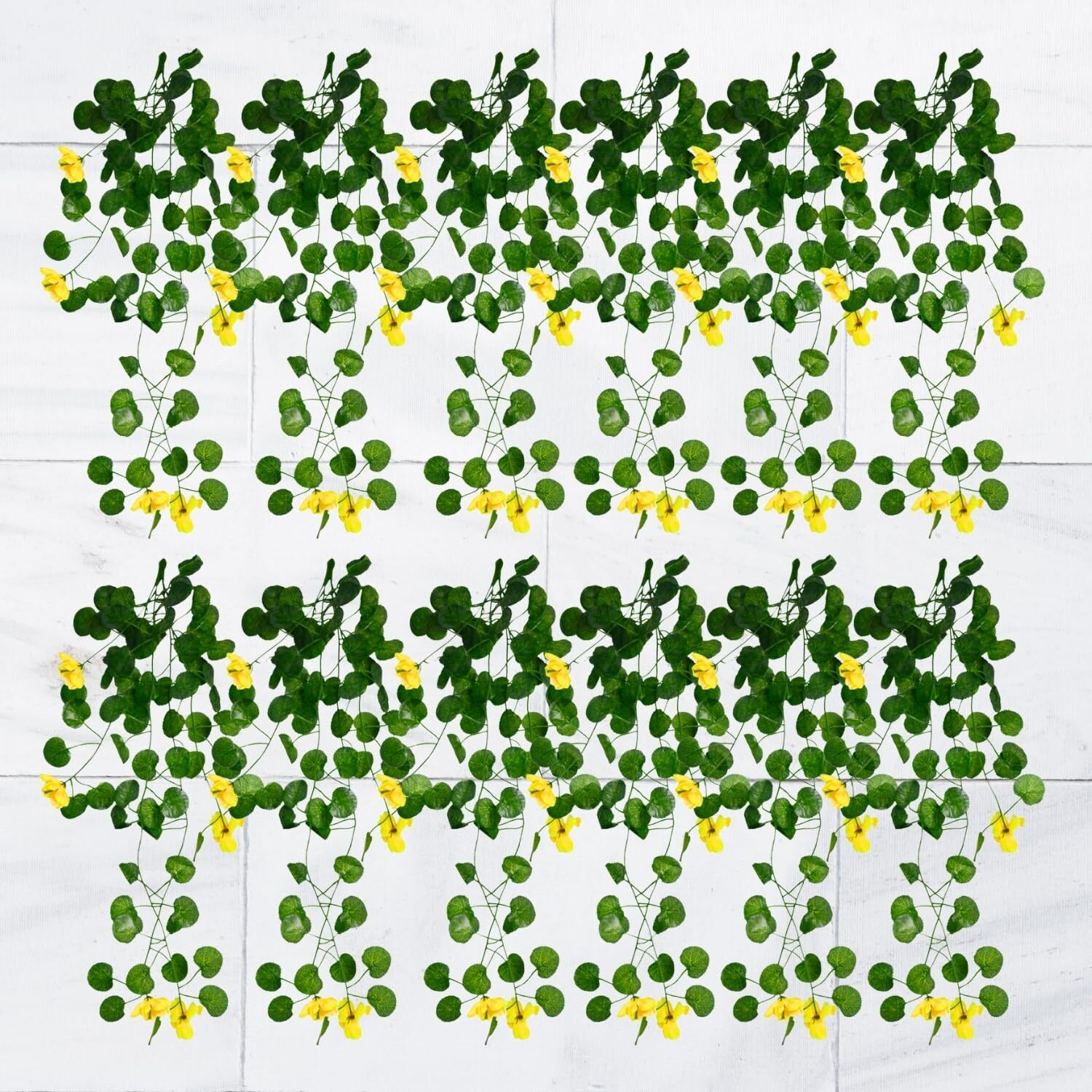 Decorebugs Artificial Flower Plants Leaves Hanging Ivy Garlands Plant Greenery Vine Creeper Home Decor Door Wall Balcony Decoration Party Festival Craft (Pack Of 12)