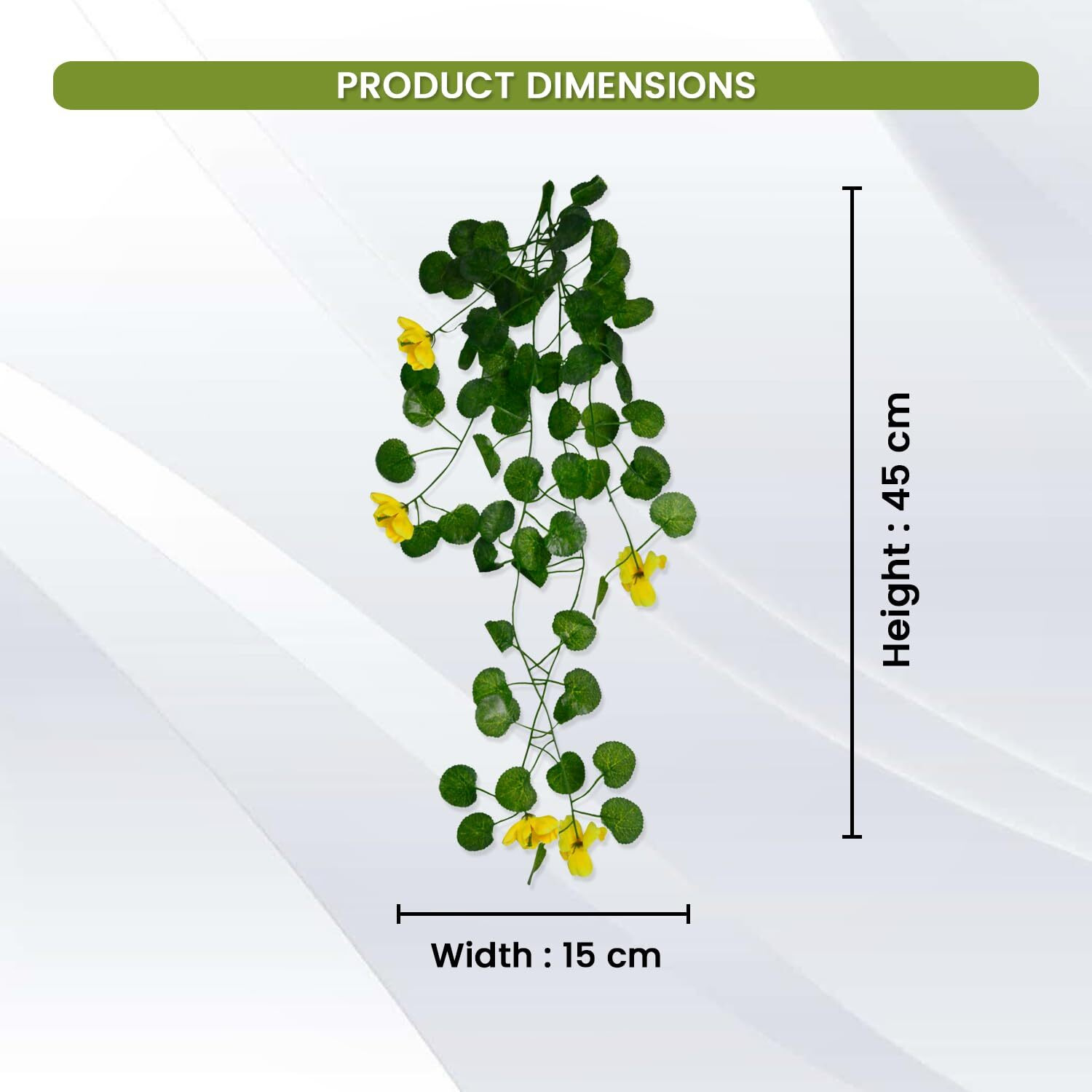 Decorebugs Artificial Flower Plants Leaves Hanging Ivy Garlands Plant Greenery Vine Creeper Home Decor Door Wall Balcony Decoration Party Festival Craft (Pack Of 12)