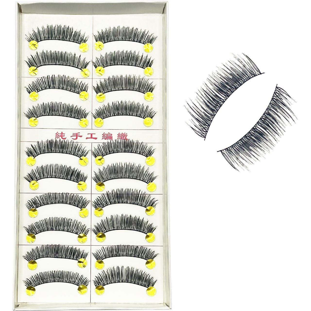 Massmot 10 Pairs False Eyelashes, Natural & Soft Long Eyelashes, Wispy Handmade Fake Eyelashe (A0004)