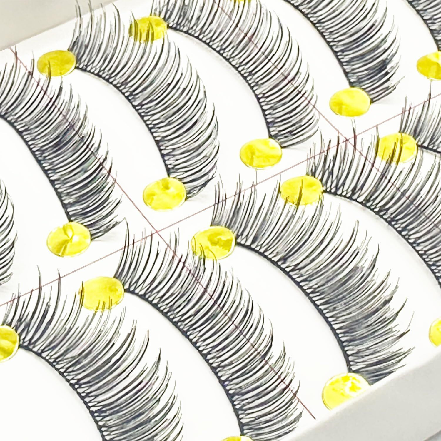 Massmot 10 Pairs False Eyelashes, Natural & Soft Long Eyelashes, Wispy Handmade Fake Eyelashe (A0004)