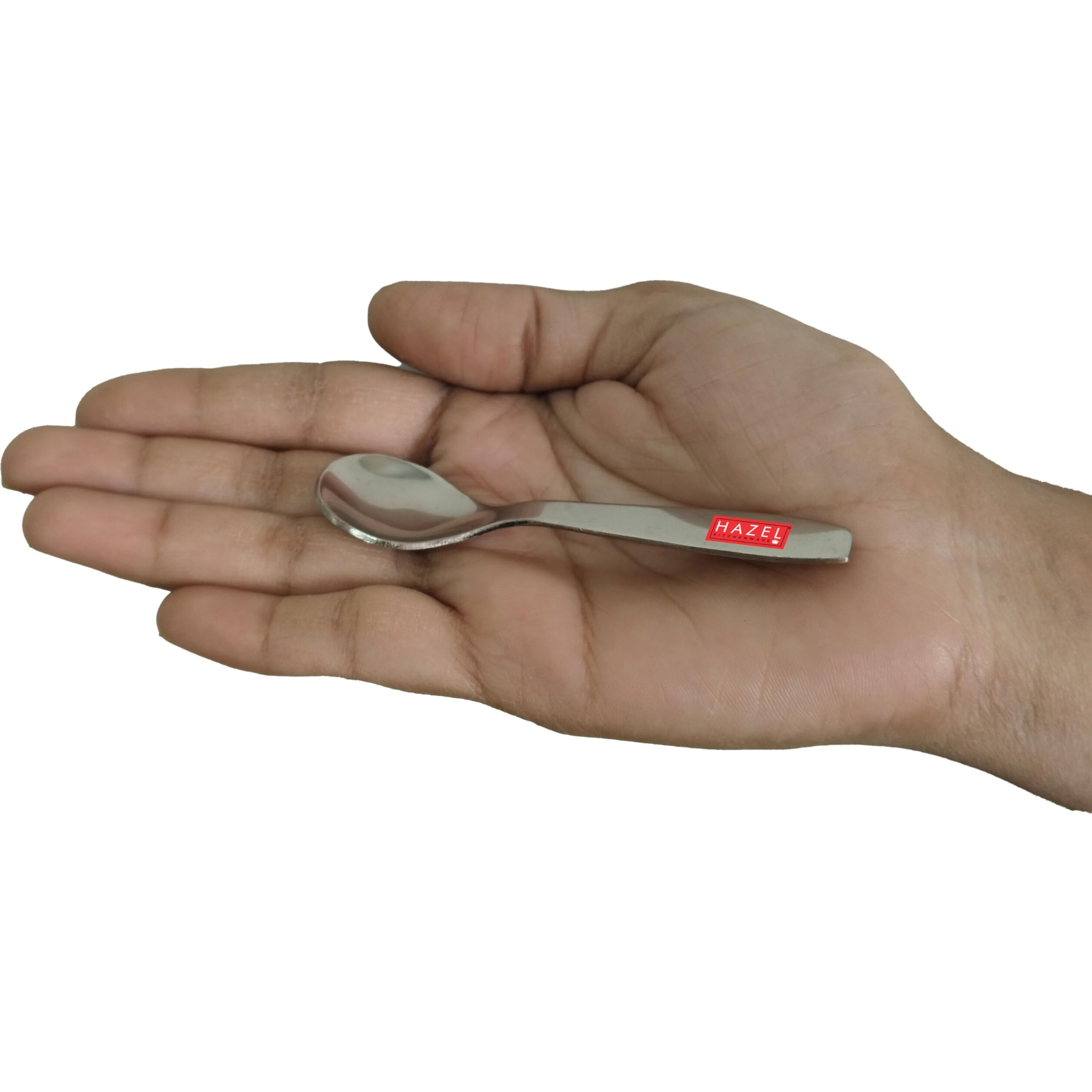 Hazel Stainless Steel Spoon For Spice Box | Small Mini Spoon For All Tea Coffee Sugar & Spices Set, Set Of 12, 8.4 Centimeters