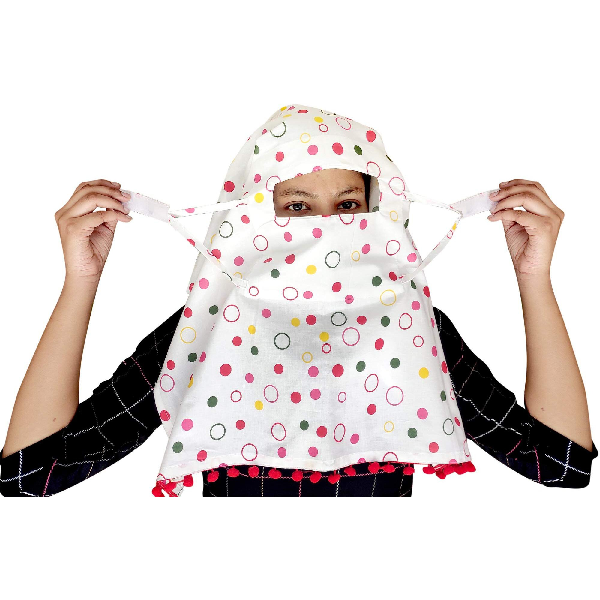 Switchon Pure Cotton Multi Color Scarf Cum Hijab For 12 Yrs And Above Female(Multi)
