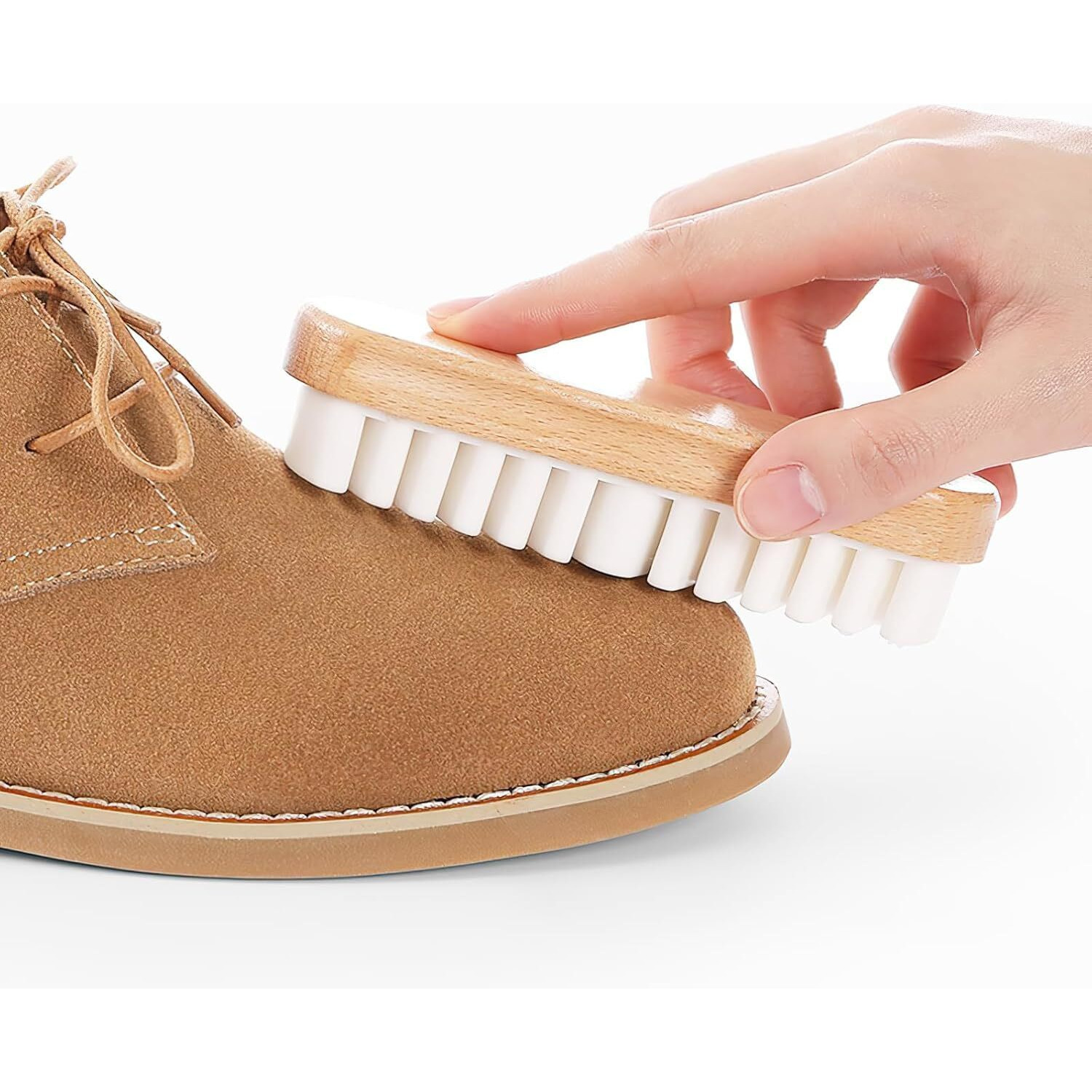 Afrodite Tpr Suede Shoe Cleaning Brush, Dry-Brushing For Dust Removal, Magic Silicone Wood Brush For Cleaning Suede/Nubuck/Leather Material Of Shoes Bags And Clothes (1Pc)