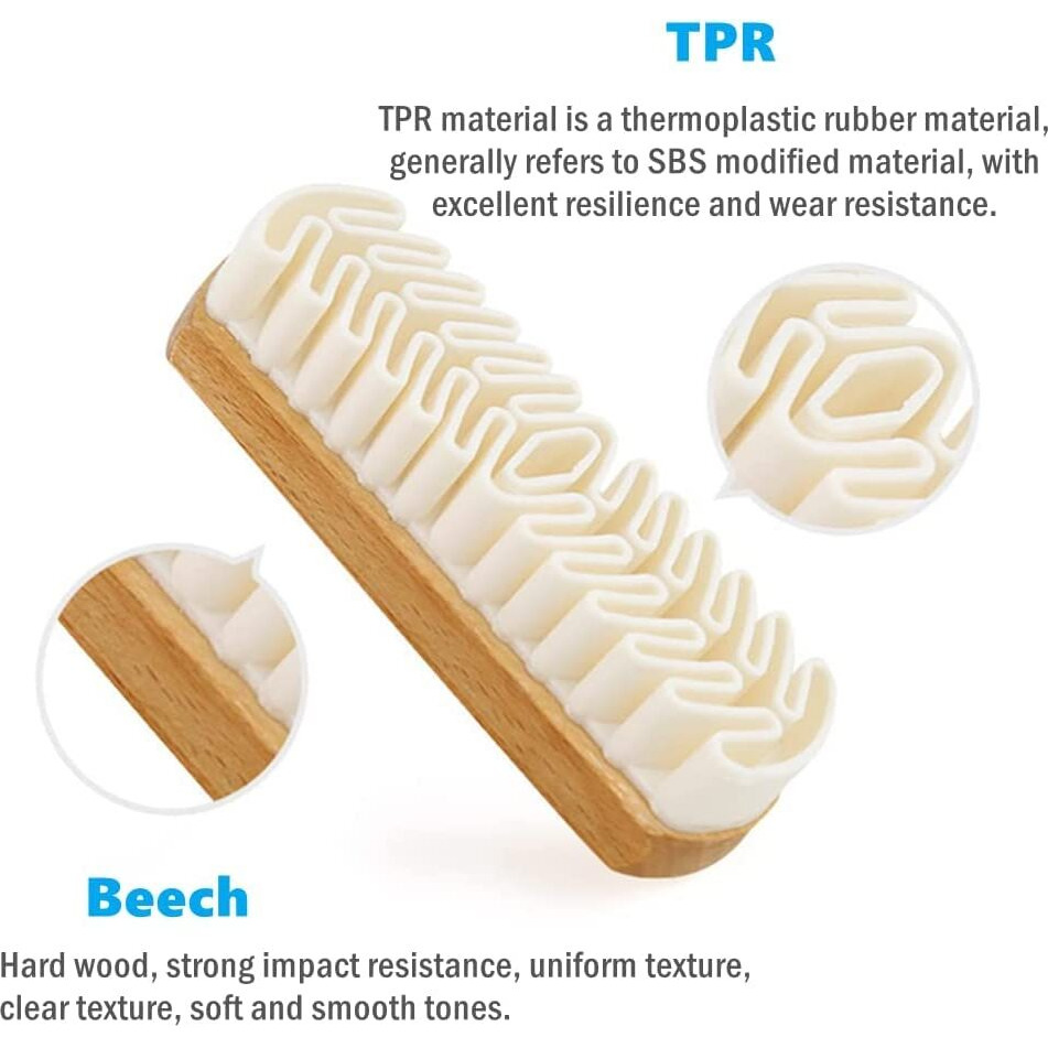Afrodite Tpr Suede Shoe Cleaning Brush, Dry-Brushing For Dust Removal, Magic Silicone Wood Brush For Cleaning Suede/Nubuck/Leather Material Of Shoes Bags And Clothes (1Pc)