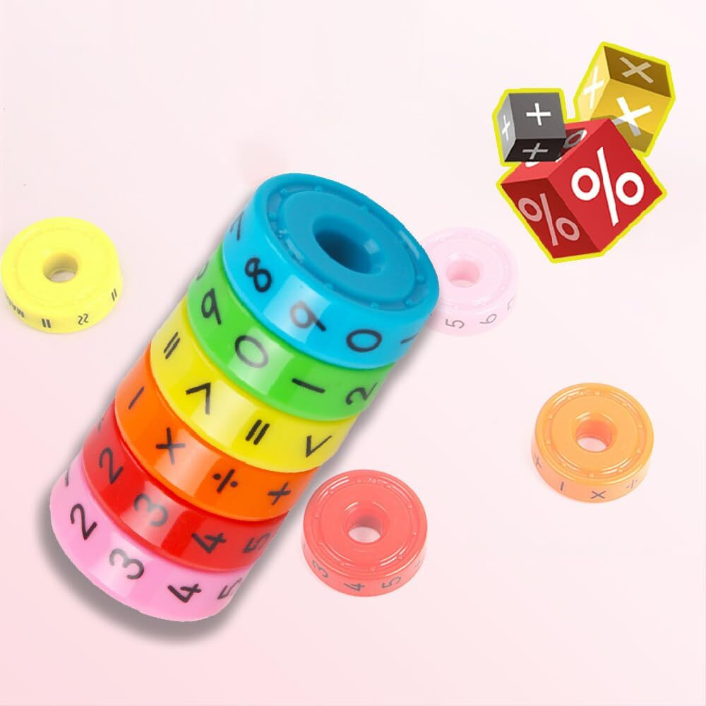 Gozaqe Magnetic Arithmetic Learning Toy,Educational Toy For Kids,Magnetic Toys For Kids,Kids Magnetic Building Blocks,Colorful(1 Set6Pcs)