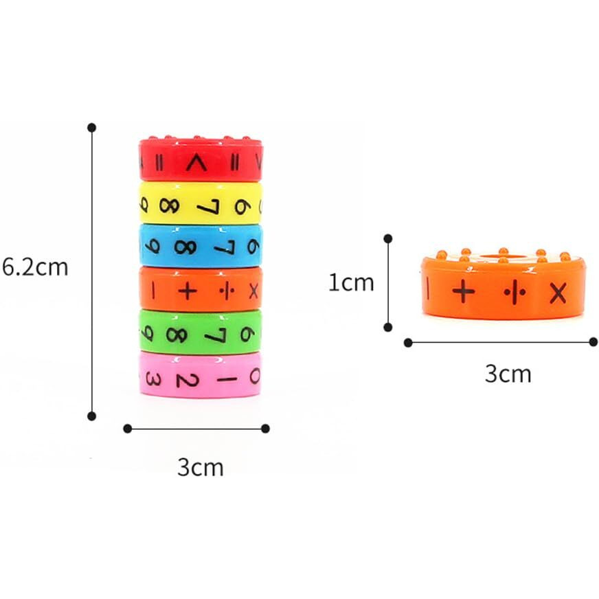 Gozaqe Magnetic Arithmetic Learning Toy,Educational Toy For Kids,Magnetic Toys For Kids,Kids Magnetic Building Blocks,Colorful(1 Set6Pcs)