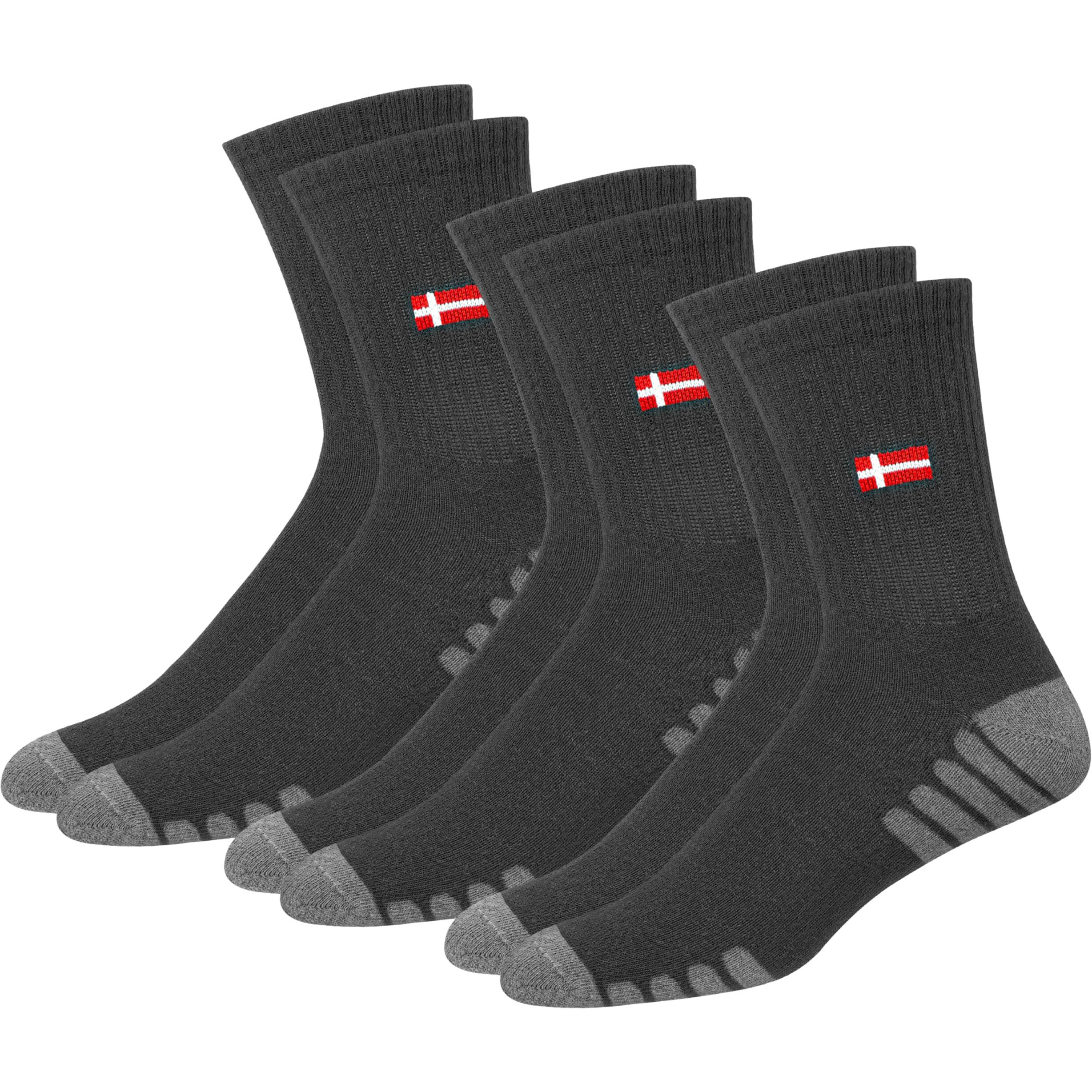 Swagr Sports Crew Socks For Men Premimum Cotton Calf Length Athletic Socks, Black, Pack Of 3, Free Size