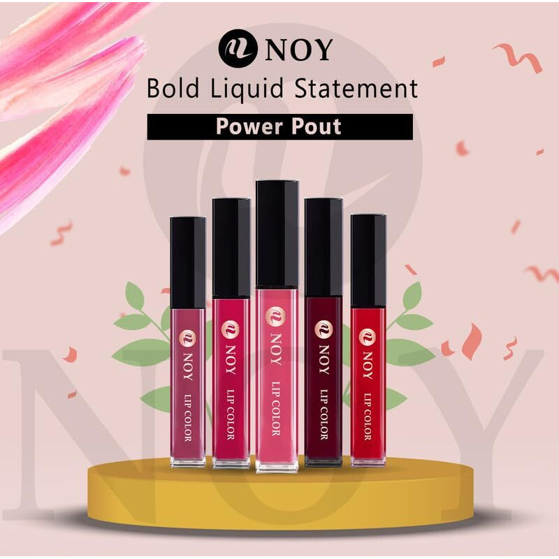 Noy Smudgeproof Matte Liquid Lipstick For Ethereal Beauty Wine, Coffee Wine, Purple, Maroon (Combo-4)