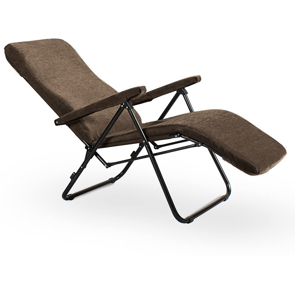 Furlay Alloy Steel Recliner Chair For Home Use|2 Years Warranty|6 Adjustable Position(Full,Coffee Brown)