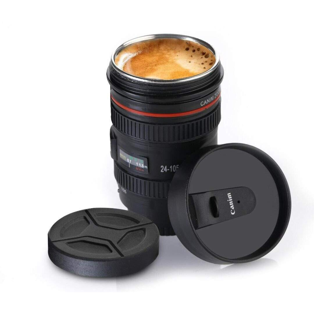 Xmart India Camera Lens Shaped Coffee Mug Flask With Lid Coffee & Tea Mug Camera Shape Drinking Mug