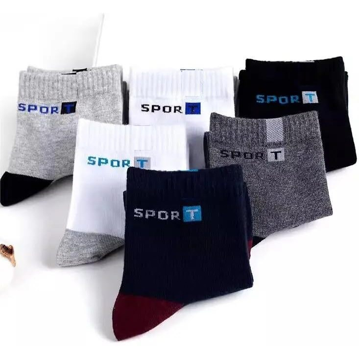 Ferry Cherry Comfortable 5 Pairs Cotton Sports Ankle Length Socks For Men (5Pairs -Black,Blue, White,L. Grey,D.Grey)