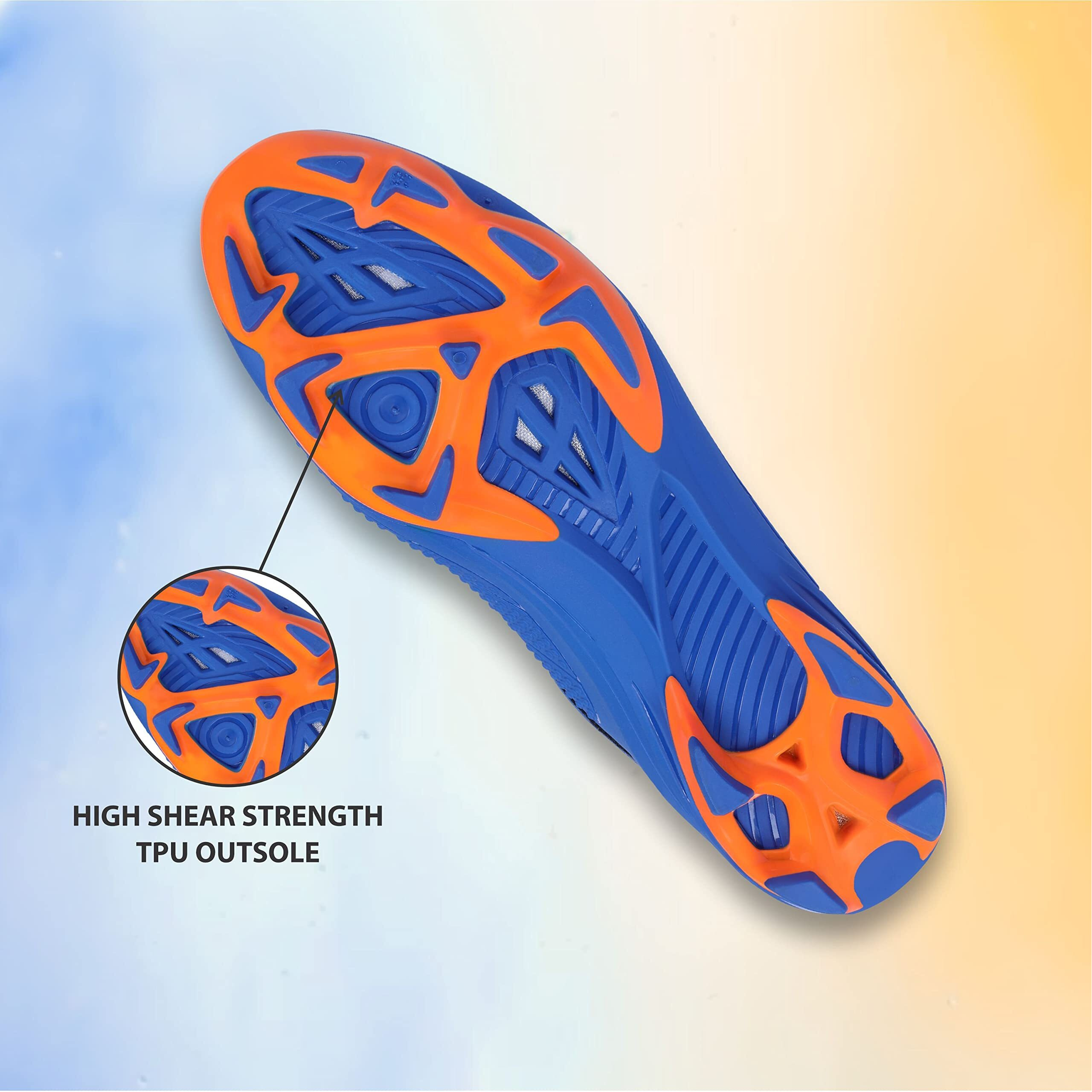 Nivia Dominator 2.0 Football Shoes For Men/Sports And Athletic Footwear With Upper Tpu/Comfortable Football Shoes (Blue) Uk- 9
