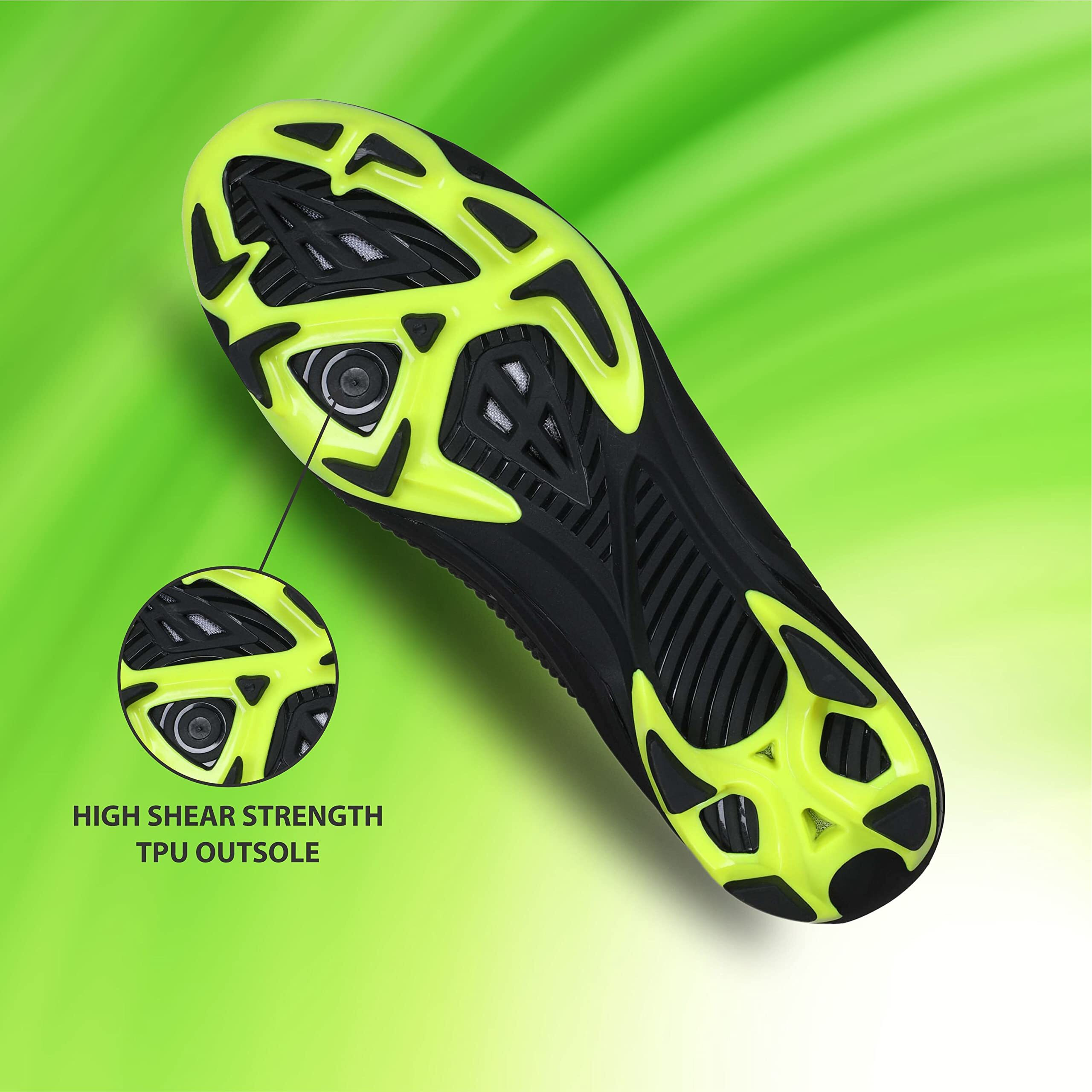 Nivia Dominator 2.0 Football Shoes For Men/Sports And Athletic Footwear With Upper Synthetic/Comfortable Football Shoes (Black) Uk- 8