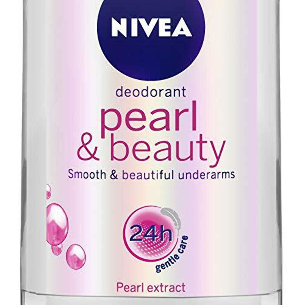 Nivea Pearl And Beauty 50Ml Deo Roll On | With Pearl Extracts & Avocado Oil| 72 H Smooth & Beautiful Underarms | 0% Alcohol | For Women
