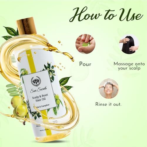 Seer Secrets 100% Natural Amla & Camphor Hair Oil|Anti-Hair Fall, Dandruff |Provides Strength, Softness & Shine With Sesame|Suitable For Men & Women|Pack Of 200Ml