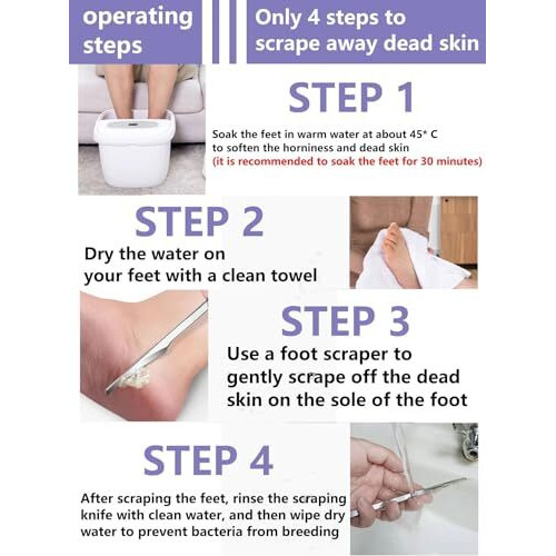Kliffoo Pedicure Knife For Feet 5 Pcs Dead Skin Corn Foot Callus Remover Kit Foot Care Nail Knives For Ingrown Toenail File And Lifters, Foot Repair Tools Sharp Blades Dead Skin Remover Foot Scraper