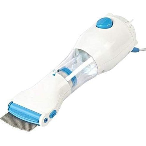 Shainko Electrical Chemical Free Head Lice Removal Comb Head Nits Capture Comb Electrical Head Lice Comb Eggs Remover Hair Vacuums Machine For Lice Removed. (White)