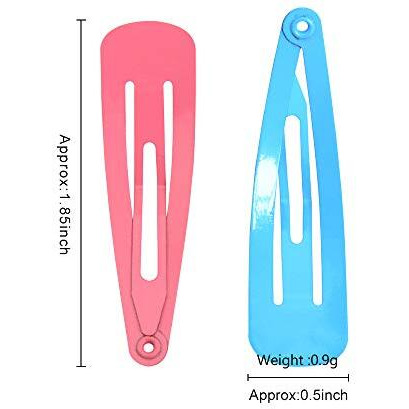 Maycreate 40 Pcs Hair Clips For Girls Kids Metal Snap Barrettes, Assorted Candy Color 2 Inch No Slip Hair Accessories