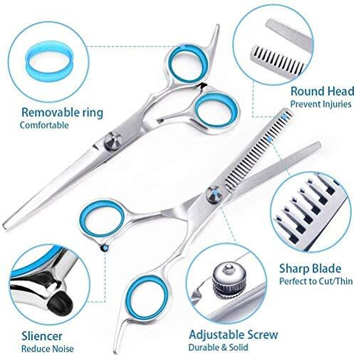 Maycreate Hair Cutting Scissor Professional Stainless Steel Hair Cutting Thinning Scissors Hairdressing Styling Set For Barber Or Beauty Saloon Home