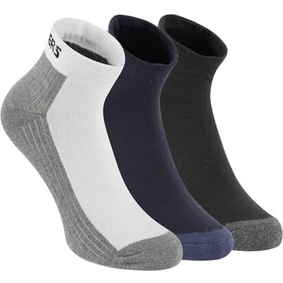Skechers Cotton 3Pk Mens Half Terry Ankle Length Socks-S20072Id-Wbkb, Assorted
