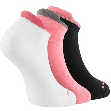 Skechers Cotton 3Pk Women's Half Terry Low Cut Socks-S20073Id-Wbc, Assorted