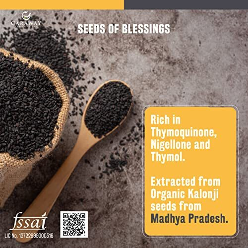 Caraway Organic Blackseed Oil (Kalonji Oil) Cold Pressed - 118 Ml / 4 Oz | Certified Organic Cold Pressed Kalonji Oil For Hair Growth, Drink And Skin Care | Immunity Booster | Edible Grade