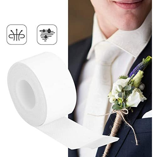 Chidakash Collar Protector Sweat Pads Shirt Neck Liner Sweat Absorbing Pad Disposable Self-Adhesive Invisible Collar Tape T-Shirt, Hat Protector With Body & Clothing Prefect Measuring Tape (8M X 2.5Cm)