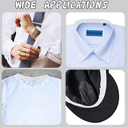 Chidakash Collar Protector Sweat Pads Shirt Neck Liner Sweat Absorbing Pad Disposable Self-Adhesive Invisible Collar Tape T-Shirt, Hat Protector With Body & Clothing Prefect Measuring Tape (8M X 2.5Cm)